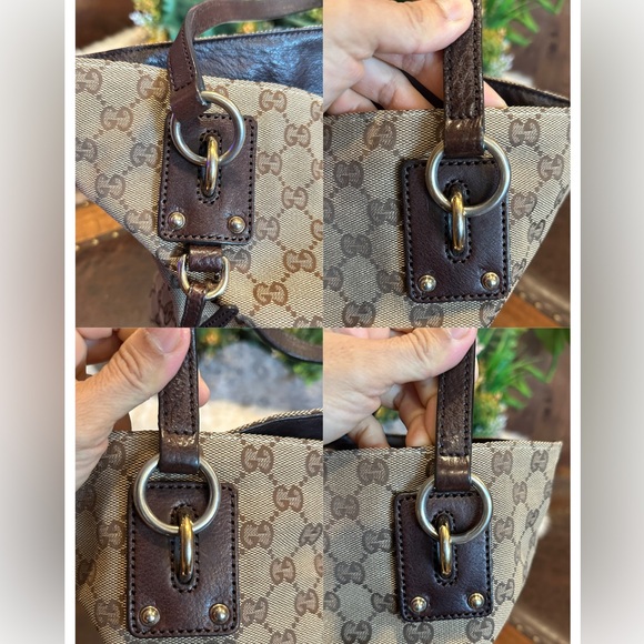 Auth Gucci GG Canvas Tote Shoulder Bag Brown/Goldtone Canvas/Leather - Picture 15 of 17